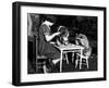 Claire Shorrock Giving Ice Cream Party with Pet Dog and Raccoon-null-Framed Photographic Print