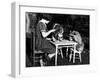 Claire Shorrock Giving Ice Cream Party with Pet Dog and Raccoon-null-Framed Photographic Print