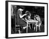 Claire Shorrock Giving Ice Cream Party with Pet Dog and Raccoon-null-Framed Photographic Print