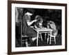 Claire Shorrock Giving Ice Cream Party with Pet Dog and Raccoon-null-Framed Photographic Print