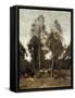Clairiere Pierre du Bois, the Evaux, near Chateau-Thierry-Jean-Baptiste-Camille Corot-Framed Stretched Canvas