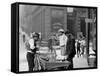 Clam Seller in Mulberry Bend, N.Y.-null-Framed Stretched Canvas