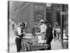 Clam Seller in Mulberry Bend, N.Y.-null-Stretched Canvas