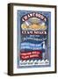 Clam Shack - Vintage Sign-Lantern Press-Framed Art Print