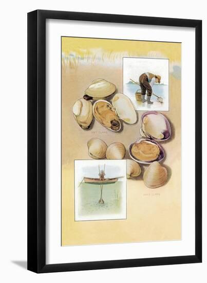 Clams-null-Framed Art Print