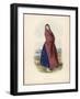 Clan Sinclair a Young Barefoot Woman Wears a Long Tartan Plaid-null-Framed Art Print