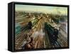 Clapham Junction (Oil on Canvas)-Terence Cuneo-Framed Stretched Canvas