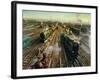 Clapham Junction (Oil on Canvas)-Terence Cuneo-Framed Giclee Print