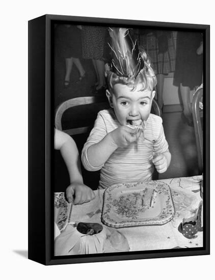 Clapp's Baby Food Company Staging a Child's party-Cornell Capa-Framed Stretched Canvas