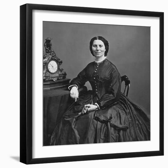 Clara Barton (1821-1912)-Mathew Brady-Framed Photographic Print