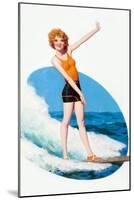 Clara Bow Surfing-Enoch Bolles-Mounted Art Print