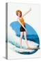 Clara Bow Surfing-Enoch Bolles-Stretched Canvas