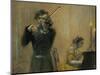 Clara Schumann and a Violinist, 1854-Adolph von Menzel-Mounted Giclee Print