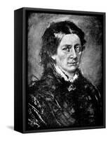 Clara Schumann by Lenbach-Franz Seraph von Lenbach-Framed Stretched Canvas