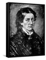 Clara Schumann by Lenbach-Franz Seraph von Lenbach-Framed Stretched Canvas