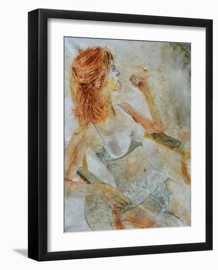 Clara Sitting-Pol Ledent-Framed Art Print