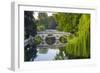 Clare and King's College Bridges over River Cam, the Backs, Cambridge, Cambridgeshire, England-Alan Copson-Framed Photographic Print