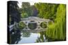 Clare and King's College Bridges over River Cam, the Backs, Cambridge, Cambridgeshire, England-Alan Copson-Stretched Canvas