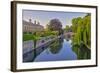 Clare and King's College Bridges over River Cam, the Backs, Cambridge, Cambridgeshire, England-Alan Copson-Framed Photographic Print