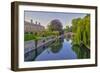 Clare and King's College Bridges over River Cam, the Backs, Cambridge, Cambridgeshire, England-Alan Copson-Framed Photographic Print