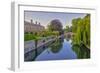 Clare and King's College Bridges over River Cam, the Backs, Cambridge, Cambridgeshire, England-Alan Copson-Framed Photographic Print