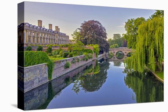 Clare and King's College Bridges over River Cam, the Backs, Cambridge, Cambridgeshire, England-Alan Copson-Stretched Canvas