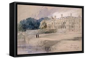 Clare Hall, Cambridge, 1846-John Gilbert-Framed Stretched Canvas