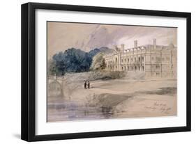 Clare Hall, Cambridge, 1846-John Gilbert-Framed Giclee Print