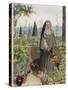 Clare of Assisi Tending to Plants-Eleanor Fortescue Brickdale-Stretched Canvas