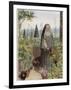 Clare of Assisi Tending to Plants-Eleanor Fortescue Brickdale-Framed Photographic Print