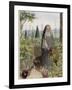 Clare of Assisi Tending to Plants-Eleanor Fortescue Brickdale-Framed Photographic Print