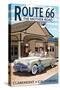 Claremont, California - Route 66 (#2) - Service Station-Lantern Press-Stretched Canvas