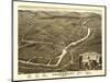 Claremont, New Hampshire - Panoramic Map-Lantern Press-Mounted Art Print