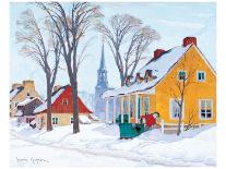 Village in the Laurentians-Clarence Alphonse Gagnon-Stretched Canvas
