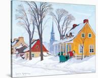 Laurentian Village-Clarence Alphonse Gagnon-Stretched Canvas