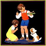 Cheering for the Team - Child Life-Clarence Biers-Giclee Print