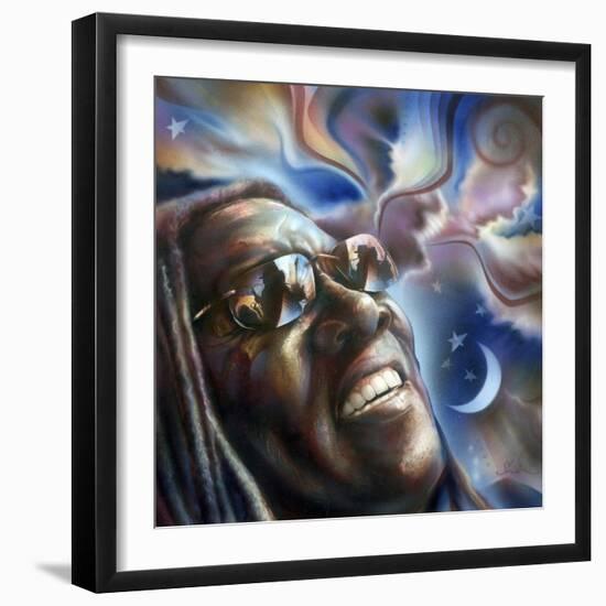 Clarence Clemons-Shen-Framed Art Print