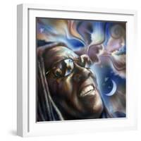 Clarence Clemons-Shen-Framed Art Print