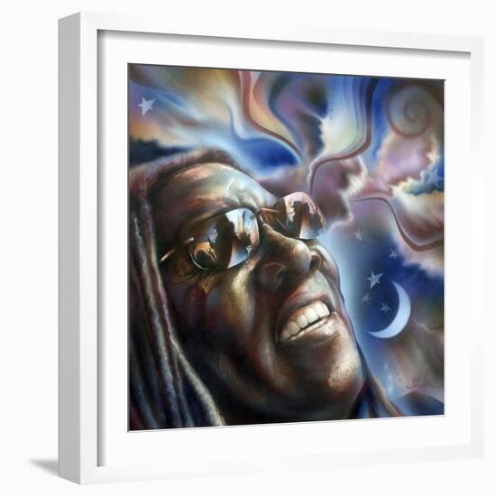 Clarence Clemons-Shen-Framed Art Print