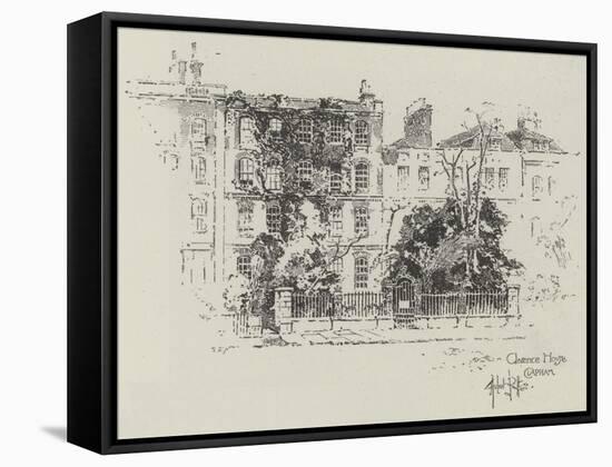 Clarence House in Clapham-Herbert Railton-Framed Stretched Canvas