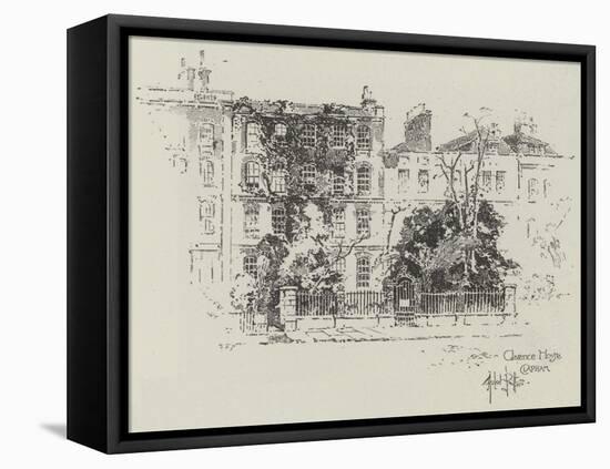 Clarence House in Clapham-Herbert Railton-Framed Stretched Canvas