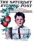 "Boy Tempted by Apples," Saturday Evening Post Cover, October 4, 1924-Clarence William Anderson-Stretched Canvas