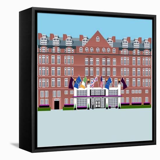 Claridges Hotel-Claire Huntley-Framed Stretched Canvas