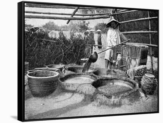 Clarifying Sugar Cane Juce, Annam, Vietnam, 1922-null-Framed Stretched Canvas