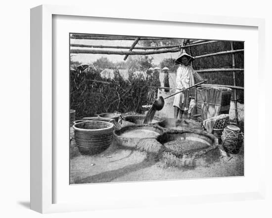 Clarifying Sugar Cane Juce, Annam, Vietnam, 1922-null-Framed Giclee Print