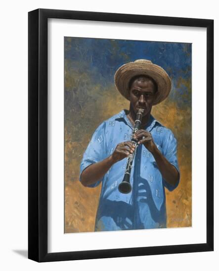 Clarinet Player-Michael Jackson-Framed Giclee Print