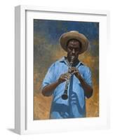 Clarinet Player-Michael Jackson-Framed Giclee Print