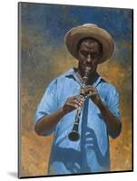 Clarinet Player-Michael Jackson-Mounted Giclee Print