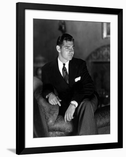 Clark Gable, April 13, 1933-null-Framed Photo