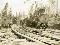 Loggers and Their Logs-Clark Kinsey-Art Print